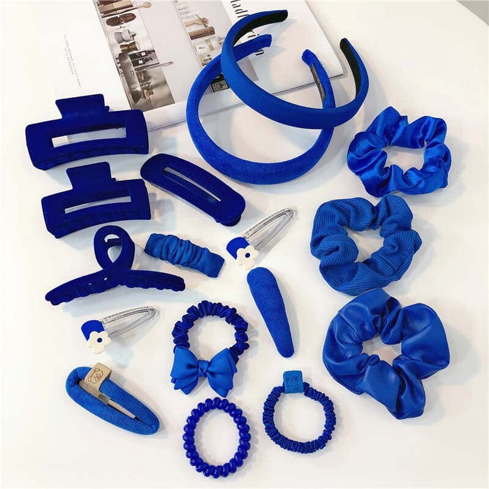 Wholesale Klein Blue Plastic Resin Hair Clip Hair Rope Headband JDC-HC-Jiax004 Hair Clips 佳芯 Wholesale Jewelry JoyasDeChina Joyas De China