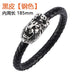 Wholesale Leather Braided Lion Stainless Steel Bracelet JDC-BT-RShen028 Bracelet 日盛 black 185mm Wholesale Jewelry JoyasDeChina Joyas De China