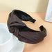 Wholesale Leather Fabric Knotted Headband JDC-HD-O371 Headband 潮炫 brown Wholesale Jewelry JoyasDeChina Joyas De China