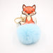 Wholesale Leather Fox Alloy Faux Fur Ball Pom Pom Keychain JDC-KC-Zuge008 Keychains 祖格 Wholesale Jewelry JoyasDeChina Joyas De China