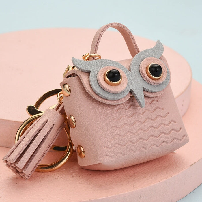 Wholesale Leather Owl Keychain JDC-KC-WS151 Keychains 围颂 Wholesale Jewelry JoyasDeChina Joyas De China