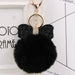 Wholesale Leopard Print Bow Imitation Rex Rabbit Fur Ball Alloy Pom Pom Keychain JDC-KC-Zuge010 Keychains 祖格 black-black / Wholesale Jewelry JoyasDeChina Joyas De China