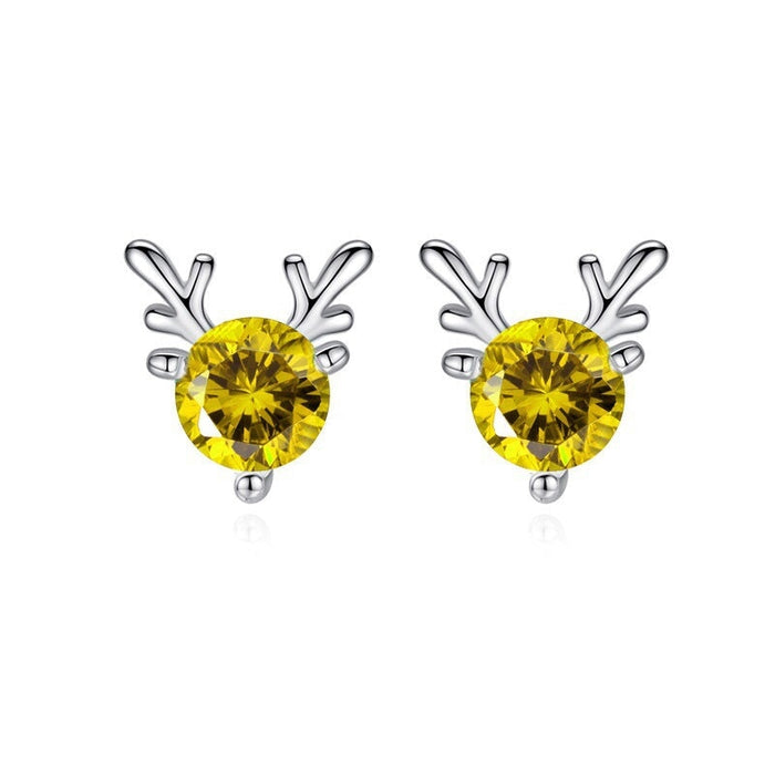 Wholesale Little Elk Electroplating Alloy Earrings for Christmas JDC-ES-Yizhong008 Earrings 怡众 01 yellow Wholesale Jewelry JoyasDeChina Joyas De China