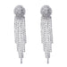 Wholesale long tassel ear clip JDC-ES-Sideng023 Earrings 思登 Wholesale Jewelry JoyasDeChina Joyas De China