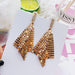 Wholesale long two-piece gold earrings JDC-ES-Sideng033 Earrings 思登 Wholesale Jewelry JoyasDeChina Joyas De China