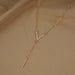 Wholesale long women's necklace elegant sweater chain V-shaped long pendant titanium steel necklace for women Necklaces JoyasDeChina Wholesale Jewelry JoyasDeChina Joyas De China