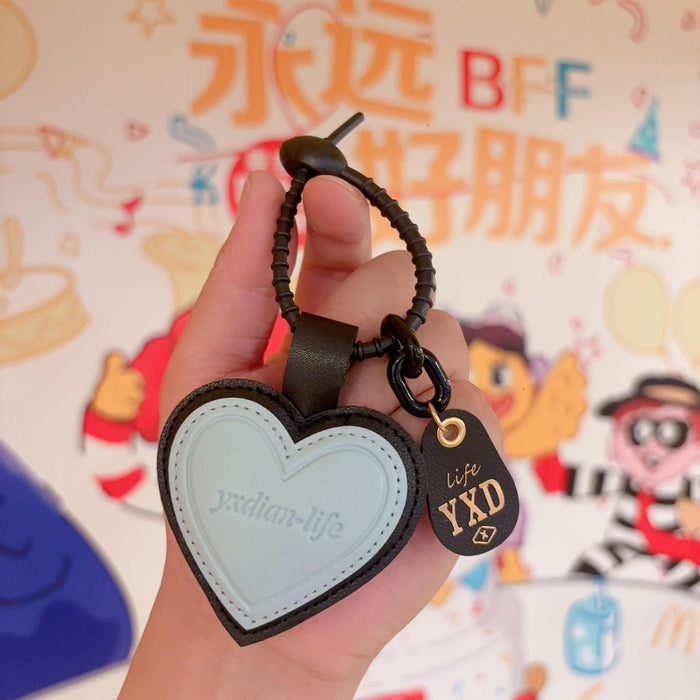 Wholesale Love PU leather key chain pendant car key chain bag girl pendant Keychains JoyasDeChina Love leather pendant-light blue Wholesale Jewelry JoyasDeChina Joyas De China