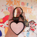 Wholesale Love PU leather key chain pendant car key chain bag girl pendant Keychains JoyasDeChina Love leather pendant-pink Wholesale Jewelry JoyasDeChina Joyas De China