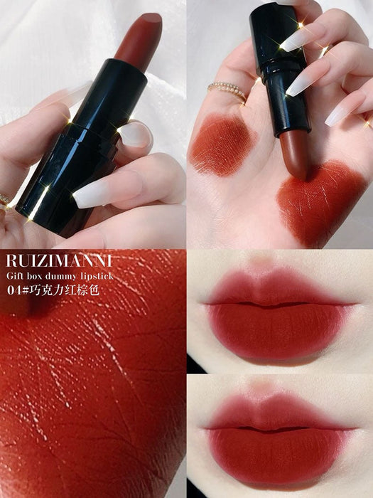Wholesale matte caramel red brown velvet matte lipstick JDC-MK-Minf003 lipstick 闵妃 04 Wholesale Jewelry JoyasDeChina Joyas De China