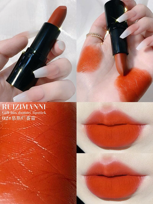 Wholesale matte caramel red brown velvet matte lipstick JDC-MK-Minf003 lipstick 闵妃 Wholesale Jewelry JoyasDeChina Joyas De China