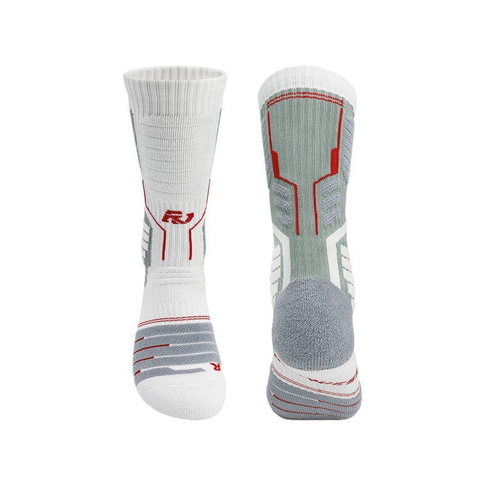 Wholesale Men's Basketball Socks Cotton Mid-Length Socks Sports Socks JDC-SK-LingTu012 Sock 领途 grey white 38-44 Wholesale Jewelry JoyasDeChina Joyas De China