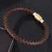 Wholesale Men's Leather Braided Stainless Steel Bracelet JDC-BT-RShen014 Bracelet 日盛 Wholesale Jewelry JoyasDeChina Joyas De China