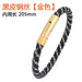 Wholesale Men's Leather Cord Stainless Steel Bracelet JDC-BT-RShen036 Bracelet 日盛 Wholesale Jewelry JoyasDeChina Joyas De China