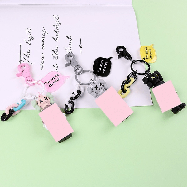 Wholesale metal grey sesame street kaws doll pendant keychains (F)JDC-KC-Gongz011 Keychains 宫泽 Wholesale Jewelry JoyasDeChina Joyas De China