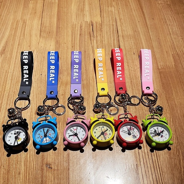 Wholesale Mini Color Alarm Clock Metal Keychain JDC-KC-Aolong015 Keychains 傲龙 Wholesale Jewelry JoyasDeChina Joyas De China