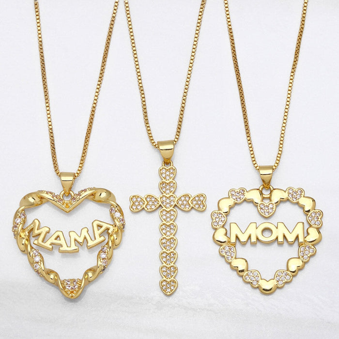 Wholesale Mother's Day copper plated 18K gold necklace JDC-NE-AS418 Necklaces 翱昇 Wholesale Jewelry JoyasDeChina Joyas De China