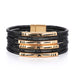 Wholesale Multilayer Leather Magnet Buckle Boho Bracelet JDC-BT-DHJ003 Bracelet 邓会君 Wholesale Jewelry JoyasDeChina Joyas De China