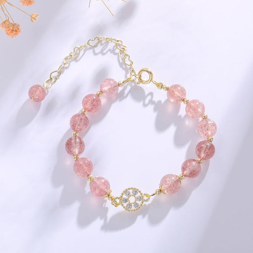 Wholesale Natural Strawberry Crystal Bracelet JDC-BT-Weiy004 Bracelet 唯逸 Wholesale Jewelry JoyasDeChina Joyas De China