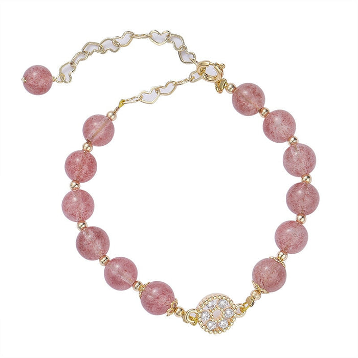 Wholesale Natural Strawberry Crystal Bracelet JDC-BT-Weiy004 Bracelet 唯逸 Wholesale Jewelry JoyasDeChina Joyas De China