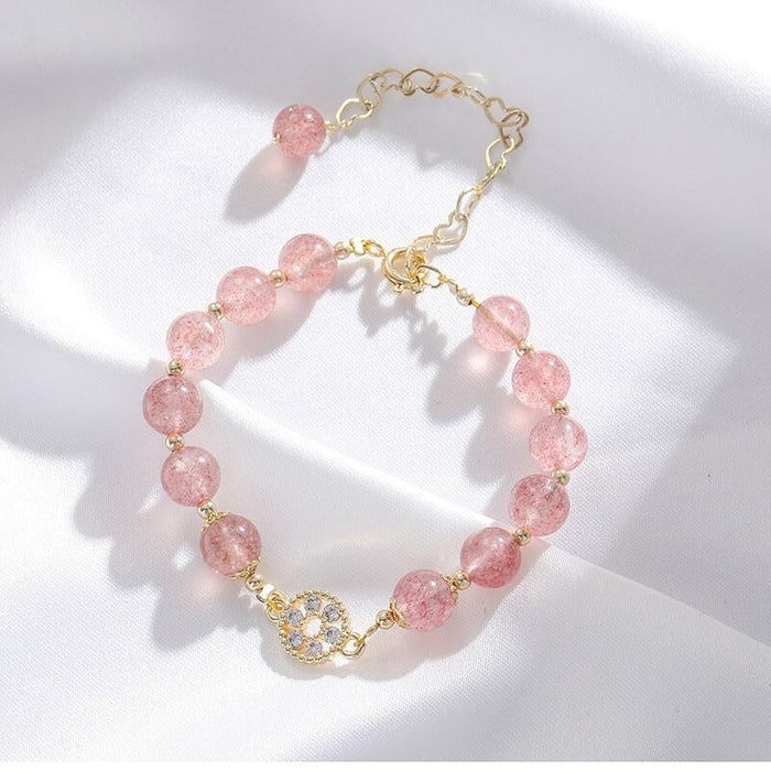 Wholesale Natural Strawberry Crystal Bracelet JDC-BT-Weiy004 Bracelet 唯逸 Wholesale Jewelry JoyasDeChina Joyas De China