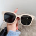 Wholesale off-white pc sunglasses JDC-SG-JinF011 Sunglasses 季丰 White-framed black2 Wholesale Jewelry JoyasDeChina Joyas De China