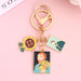 Wholesale Oil Painting Series Alloy Star Keychain Cartoon Cat Sunflower Hanging Buckle Bag Pendant Keychains JoyasDeChina sunflower painter Wholesale Jewelry JoyasDeChina Joyas De China