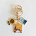 Wholesale Oil Painting Series Alloy Star Keychain Cartoon Cat Sunflower Hanging Buckle Bag Pendant Keychains JoyasDeChina Sunflower Yellow Starry Sky Wholesale Jewelry JoyasDeChina Joyas De China