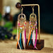 Wholesale Openwork Feather Alloy Rice Beads Tassel Boho Earrings JDC-ES-Daiq006 Earrings 黛茜 DC1524-1 Wholesale Jewelry JoyasDeChina Joyas De China