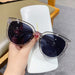 Wholesale pc jelly tea sunglasses ins women sunglasses JDC-SG-XIa017 Sunglasses 锡安 Ash-permeable frame ash sheet Plastic hinge Wholesale Jewelry JoyasDeChina Joyas De China