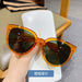 Wholesale pc jelly tea sunglasses ins women sunglasses JDC-SG-XIa017 Sunglasses 锡安 Orange-framed green film Plastic hinge Wholesale Jewelry JoyasDeChina Joyas De China