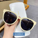 Wholesale pc jelly tea sunglasses ins women sunglasses JDC-SG-XIa017 Sunglasses 锡安 Rice White Frame Grey Slice Plastic hinge Wholesale Jewelry JoyasDeChina Joyas De China