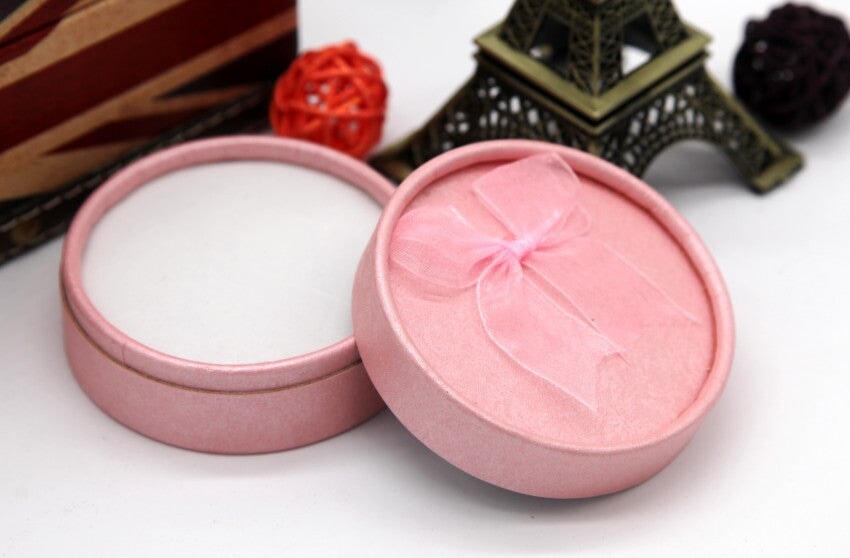 Wholesale Pearlescent Dark Texture Paper Round Jewelry Box JDC-JP-Fuyong009 Jewelry packaging 福永 Wholesale Jewelry JoyasDeChina Joyas De China