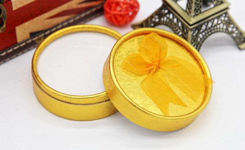 Wholesale Pearlescent Dark Texture Paper Round Jewelry Box JDC-JP-Fuyong009 Jewelry packaging 福永 Wholesale Jewelry JoyasDeChina Joyas De China