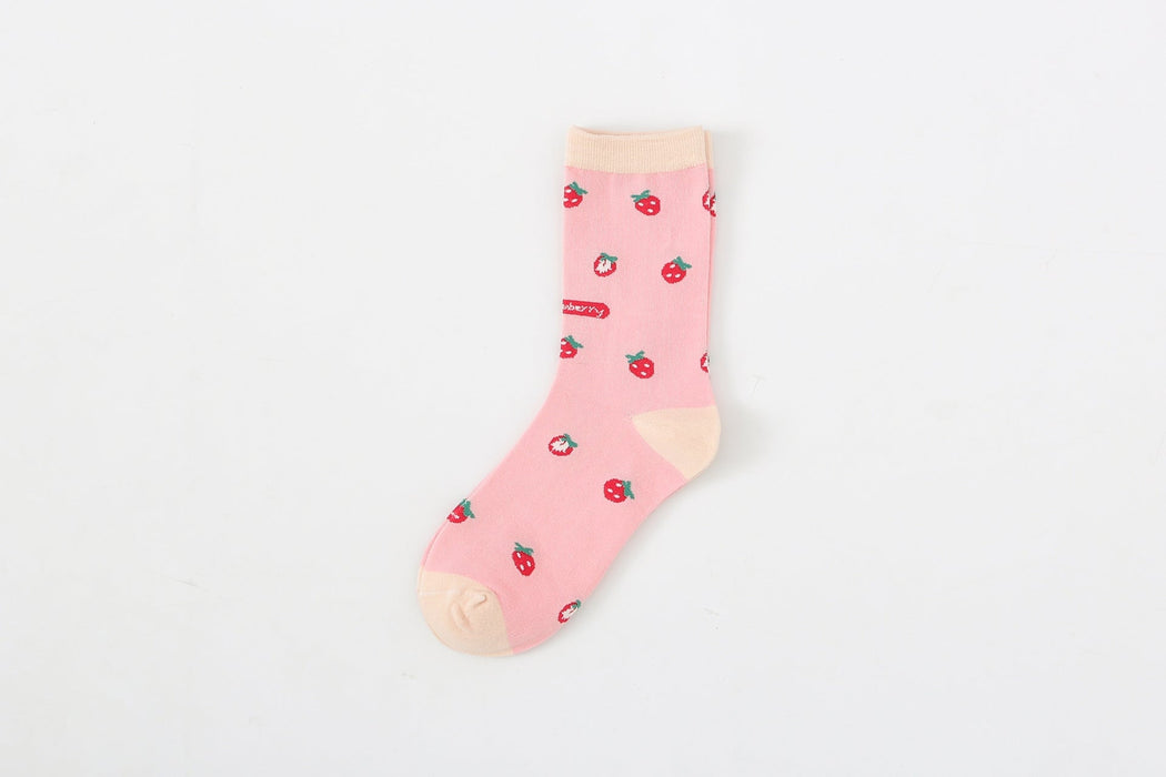 Wholesale pink combed cotton socks JDC-SK-Qihen008 Sock 圻恒 D one size Wholesale Jewelry JoyasDeChina Joyas De China