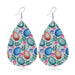 Wholesale pink pu leather earrings JDC-ES-ZL017 Earrings 钻拉 egg Wholesale Jewelry JoyasDeChina Joyas De China