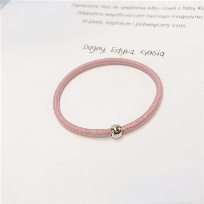 Wholesale pink rubber hair ring JDC-HS-Jiax003 Hair Scrunchies 佳芯 50-1# Wholesale Jewelry JoyasDeChina Joyas De China