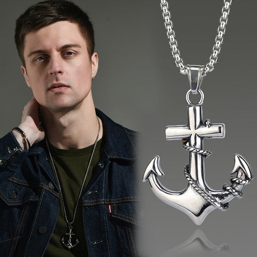 Wholesale Pirates of the Caribbean anchor alloy silver necklace JDC-NE-Jiaow007 Necklaces 娇婉 Wholesale Jewelry JoyasDeChina Joyas De China