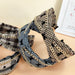 Wholesale Plaid Fabric Alloy Chain Headband (F)JDC-HD-O384 Headband 潮炫 Wholesale Jewelry JoyasDeChina Joyas De China