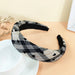 Wholesale Plaid Heart Plush Fabric Headband (F)JDC-HD-O376 Headband 潮炫 Wholesale Jewelry JoyasDeChina Joyas De China