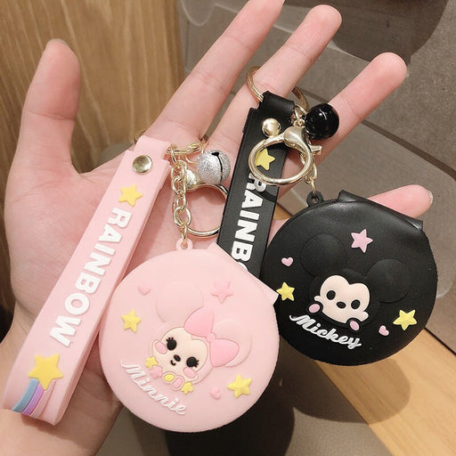 Wholesale Portable Cartoon Makeup Mirror Metal PVC Keychain（F） JDC-KC-FeiRun011 Keychains 飞润 Wholesale Jewelry JoyasDeChina Joyas De China