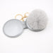 Wholesale Portable Mirror Hair Ball Pendant Alloy Imitation Hair Pom Pom Keychain JDC-KC-Zuge001 Keychains 祖格 Wholesale Jewelry JoyasDeChina Joyas De China