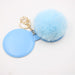 Wholesale Portable Mirror Hair Ball Pendant Alloy Imitation Hair Pom Pom Keychain JDC-KC-Zuge001 Keychains 祖格 Wholesale Jewelry JoyasDeChina Joyas De China