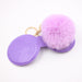 Wholesale Portable Mirror Hair Ball Pendant Alloy Imitation Hair Pom Pom Keychain JDC-KC-Zuge001 Keychains 祖格 purple mirror keychain Wholesale Jewelry JoyasDeChina Joyas De China