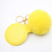 Wholesale Portable Mirror Hair Ball Pendant Alloy Imitation Hair Pom Pom Keychain JDC-KC-Zuge001 Keychains 祖格 yellow mirror keychain Wholesale Jewelry JoyasDeChina Joyas De China