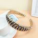 Wholesale PU Leather Wrap Rhinestone Braided Headband JDC-HD-O372 Headband 潮炫 Wholesale Jewelry JoyasDeChina Joyas De China