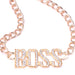 Wholesale Punk Alphabet BOSS Plating 18K Gold Alloy Rhinestone Necklace JDC-NE-YDF005 Necklaces 创易东方 Wholesale Jewelry JoyasDeChina Joyas De China