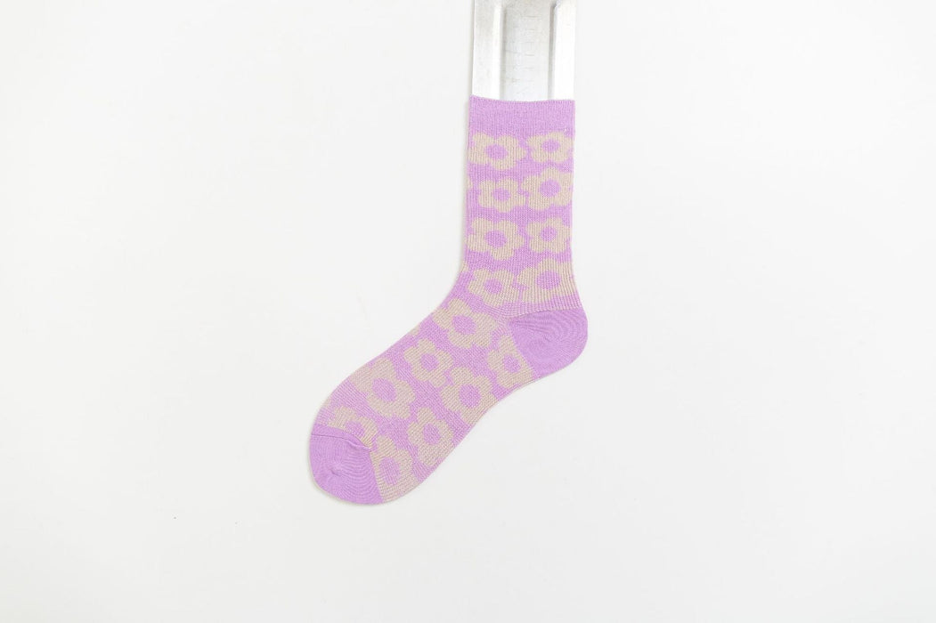 Wholesale purple combed cotton socks JDC-SK-Qihen010 Sock 圻恒 Paragraph 4 one size Wholesale Jewelry JoyasDeChina Joyas De China