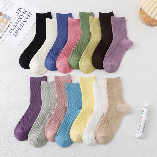 Wholesale purple combed cotton socks JDC-SK-Qihen013 Sock 圻恒 Wholesale Jewelry JoyasDeChina Joyas De China