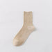 Wholesale purple combed cotton socks JDC-SK-Qihen013 Sock 圻恒 Khaki Wholesale Jewelry JoyasDeChina Joyas De China