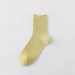 Wholesale purple combed cotton socks JDC-SK-Qihen013 Sock 圻恒 Yellow Wholesale Jewelry JoyasDeChina Joyas De China